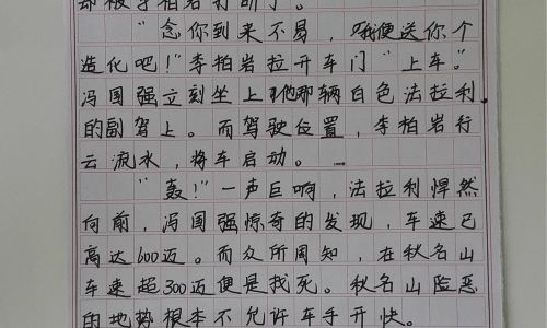 小说的作文范文 小说的作文范文