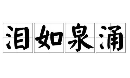 成语泪如泉涌是什么意思 成语泪如泉涌是什么意思